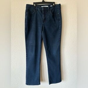 Jones NY Jeans Womens Size 10 Granercy Curvy Mid‎ Rise Dark Wash Casual Stretch